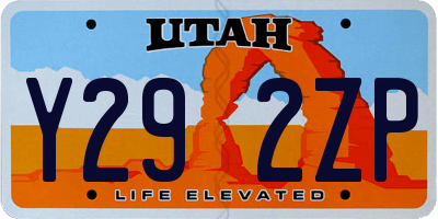 UT license plate Y292ZP