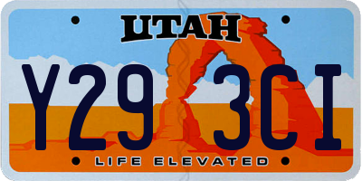 UT license plate Y293CI
