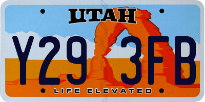UT license plate Y293FB