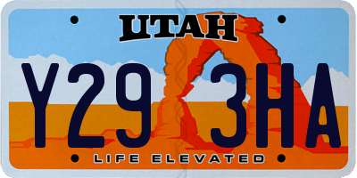 UT license plate Y293HA