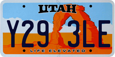 UT license plate Y293LE