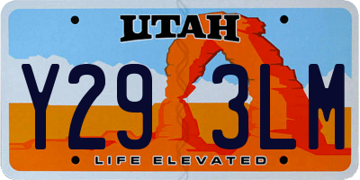 UT license plate Y293LM