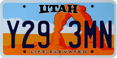 UT license plate Y293MN