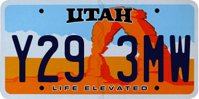 UT license plate Y293MW