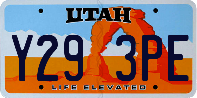 UT license plate Y293PE