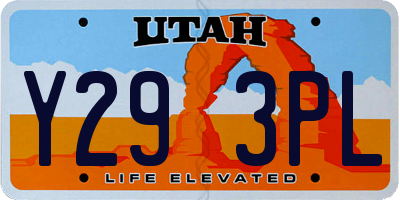 UT license plate Y293PL