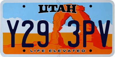 UT license plate Y293PV