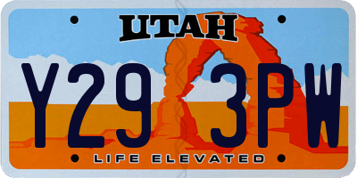 UT license plate Y293PW