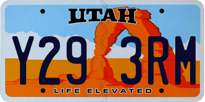 UT license plate Y293RM