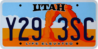 UT license plate Y293SC