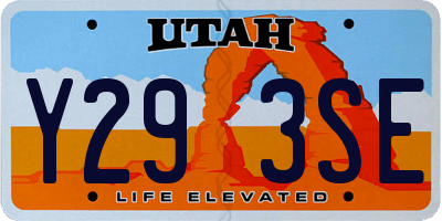 UT license plate Y293SE