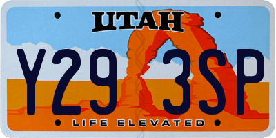UT license plate Y293SP