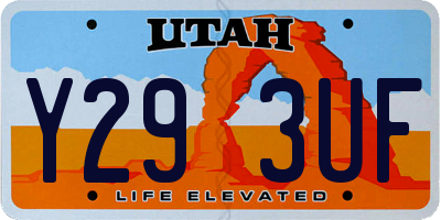 UT license plate Y293UF
