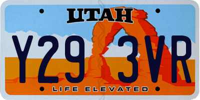 UT license plate Y293VR