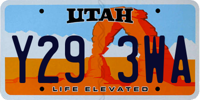 UT license plate Y293WA