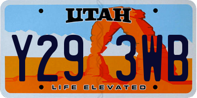 UT license plate Y293WB