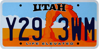 UT license plate Y293WM