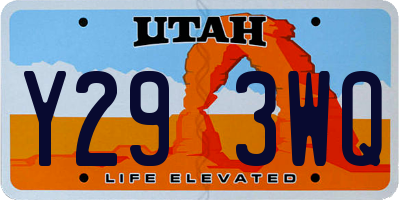 UT license plate Y293WQ