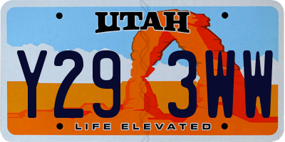 UT license plate Y293WW