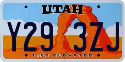 UT license plate Y293ZJ