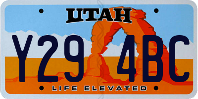 UT license plate Y294BC