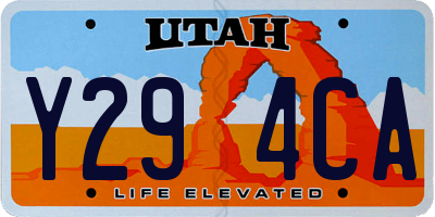 UT license plate Y294CA