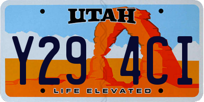 UT license plate Y294CI