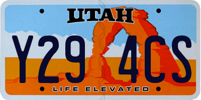 UT license plate Y294CS