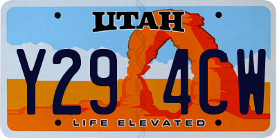 UT license plate Y294CW