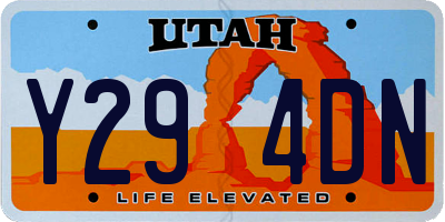 UT license plate Y294DN