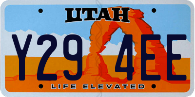 UT license plate Y294EE