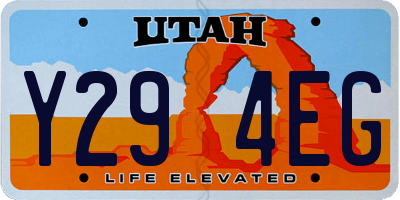 UT license plate Y294EG