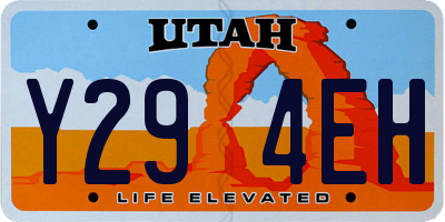 UT license plate Y294EH