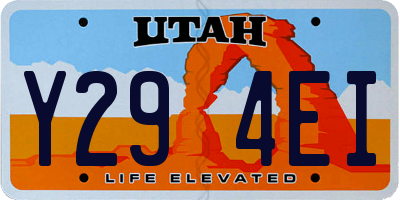 UT license plate Y294EI