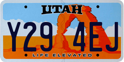 UT license plate Y294EJ