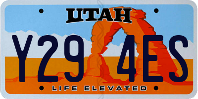UT license plate Y294ES