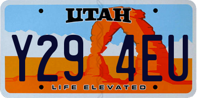UT license plate Y294EU