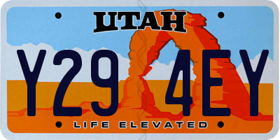 UT license plate Y294EY