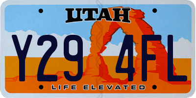 UT license plate Y294FL