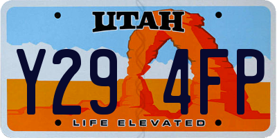 UT license plate Y294FP