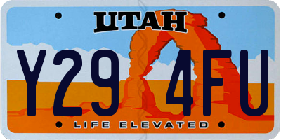 UT license plate Y294FU