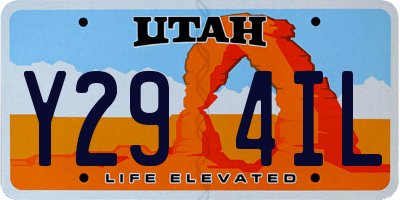 UT license plate Y294IL