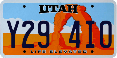 UT license plate Y294IO
