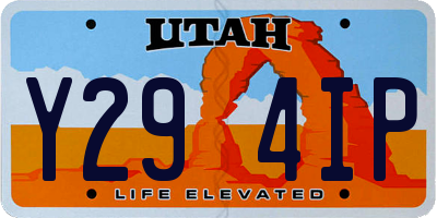 UT license plate Y294IP