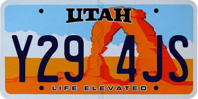 UT license plate Y294JS