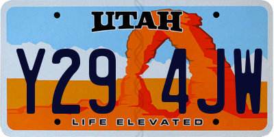 UT license plate Y294JW