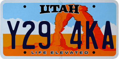 UT license plate Y294KA