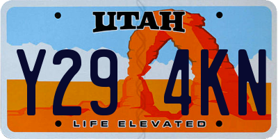 UT license plate Y294KN
