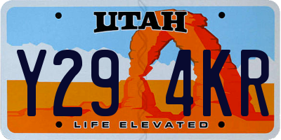 UT license plate Y294KR