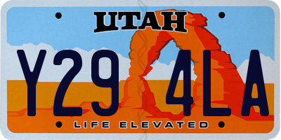 UT license plate Y294LA